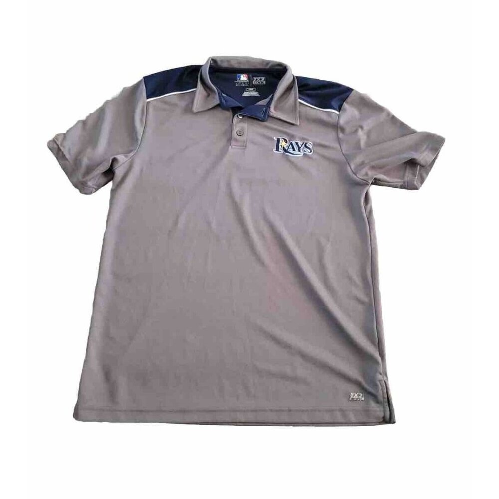 Tampa Bay Rays Polo Shirt Size Large Blue Gray Florida‎ Baseball MLB